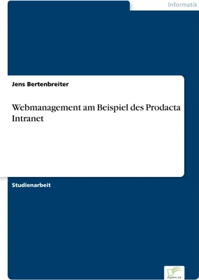 Produktbild von Webmanagement am Beispiel des Prodacta Intranet