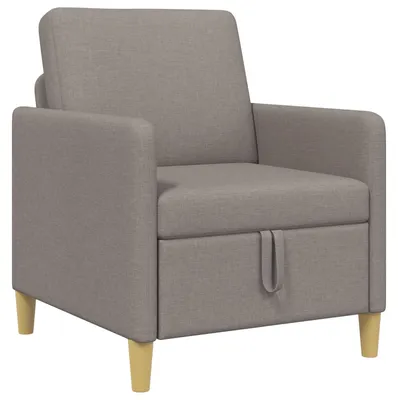 Image de Canapé vidaXL avec rangement, taupe, 72 x 78 x 87 cm, polyester