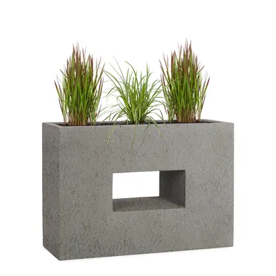 Produktbild von PFLANZWERK® Hochbeet Pflanzkübel VISTA 75cm LAVA GRAU Premium Blumenkübel Fiberglas Lotus-Effekt Fiberglas - Frostbeständig - Handgefertigt -