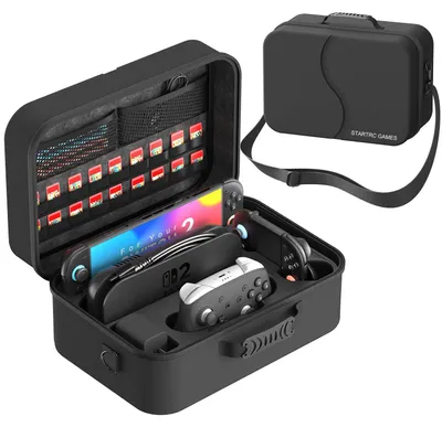 Imagen del producto de Funda rígida para transporte de Nintendo Switch, tipo bandolera, color