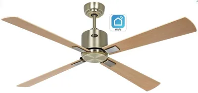 Obrázok produktu pre CasaFan ECO NEO III 132 MA-AH/BU WiFi Flügel Ahorn/Buche Deckenventilator Messing-antik mit