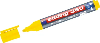 Produktbild von Whiteboardmarker edding 360 nachfüllbar 1,5-3mm gelb Packung mit 10 Stück