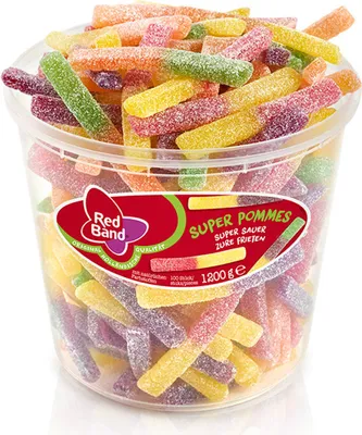 Immagine prodotto di Red Band Super Fries super acide e fruttate 1200g confezione da 6 pezzi