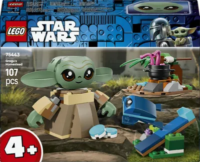 Immagine prodotto di LEGO Star Wars 75443 La casa di Grogu - giocattolo con figura di Grogu e rana Sorgan più catapulta e amaretti blu - regalo per bambini e bambine dai 4 anni in su e per i fan di The Mandalorian