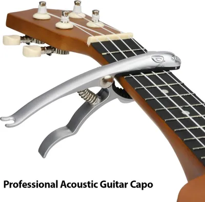 Obrázek produktu pro Profesionální kapodastr pro akustickou kytaru ze zinkové slitiny pro klasické lidové kytary, ukulele, baskytaru, strunné nástroje, příslušenství