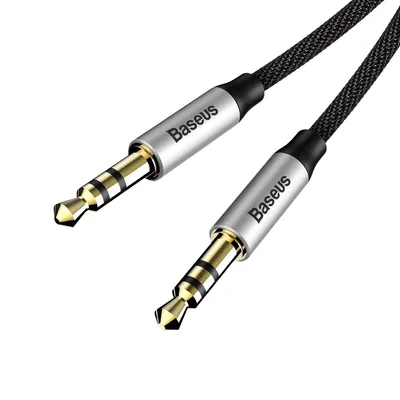 Produktbild von Baseus CAM30CS1, 3.5mm, Männlich, 3.5mm, Männlich, 1,5 m, Schwarz, Silber