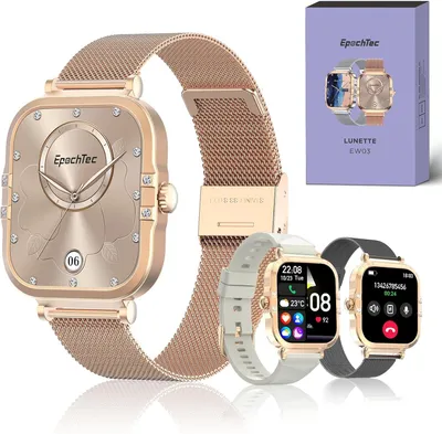 Produktbild von Elegante Damen Smartwatch 1,75" AMOLED Touchscreen mit Bluetooth Telefonie, Fitness-Tracking, Schlafmonitor, SpO2 & 100+ Sportmodi