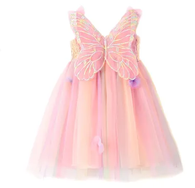 Productafbeelding van Mouwloze Tutu Jurk voor Babymeisjes met Vlinderprint