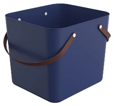 Immagine prodotto di Cesto per la spesa da 40 litri, in plastica (PP riciclato), colore blu, capacità 40 litri