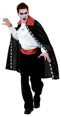 Zdjęcie produktu dla Strój dla dorosłych, wampir, czarny uniwersalny kostium na halloween