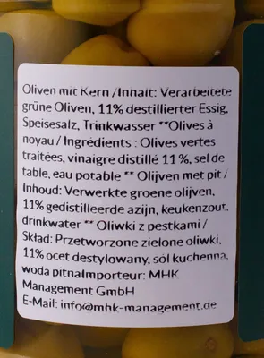 Produktbild von SPINO- Eingelegte grüne Oliven mit Kern 476gr.