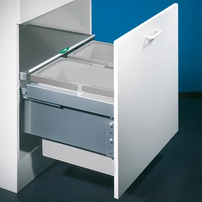 Produktbild von Naber, Cox® Base 1T 600-2. Abfallsammler, hellgrau, Höhe 360 mm - Mülleimer