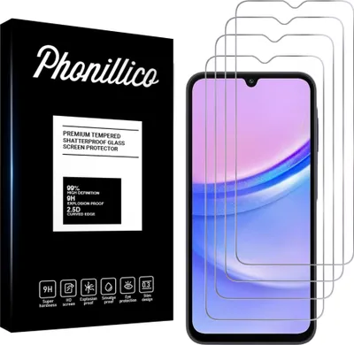 Obrázok produktu pre Tvrdené sklo pre Samsung Galaxy A15 4G / A15 5G [4 ks] Ochranné sklo Fólia proti poškriabaniu odolná Phonillico®