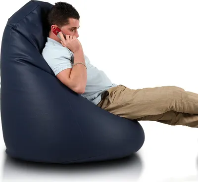 Produktbild von Ecopuf, Active, Sitzsack Pouf, Sack Poufsessel Pufsack, 90x130 cm, Blau E11