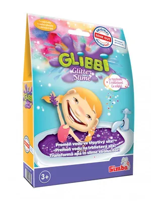Image de SIMBA Slime Glibbi Glitter Slime violet pailleté
