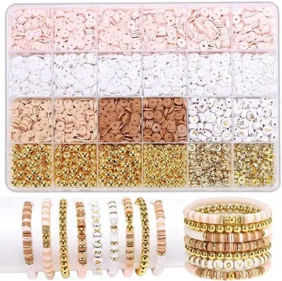 Produktbild von Perlenarmband Set, 2098 Stück, bunt, selbst gestalten