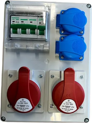 Produktbild von Wandverteiler CEE 2x16A 2x230V mit Sicherungen LS ROS-I1601A/S 99V-3