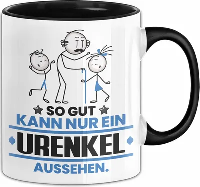 Produktbild von Urenkel Geschenk Tasse So Gut Kann Nur Ein Urenkel Aussehen Geschenkidee Kaffee-Becher (Schwarz)