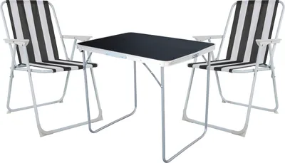 Produktbild von 3-teiliges Campingmöbel Set Outdoor Campingstuhl Tisch Aluminium