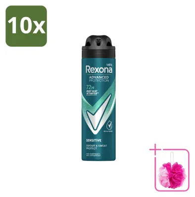 Produktbild von 10 x Rexona Men Advanced Protection Sensitive Deodorant Spray 150 ml - Sparpackung - 10 Stücke