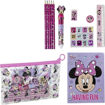 Obrázok produktu pre Súprava písacích potrieb a maľovaniek Disney Minnie Mouse - Farebná pastelová súprava pre malých umelcov