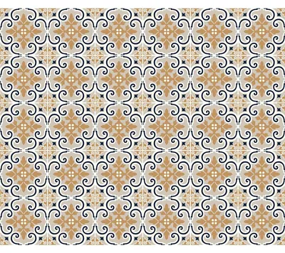 Obrázek produktu pro Nálepky na zeď ve stylu dlaždic do kuchyně a koupelny – 30 cementových nálepek Almeda Azulejos – 30 nálepek o rozměrech 15 x 15 cm