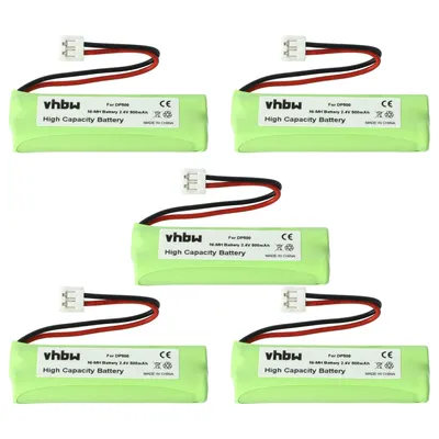 Produktbild von vhbw 5x Akku kompatibel mit TalkTalk 3022, 3020, 3023 schnurlos Festnetz Telefon (500 mAh, 2,4 V, NiMH)