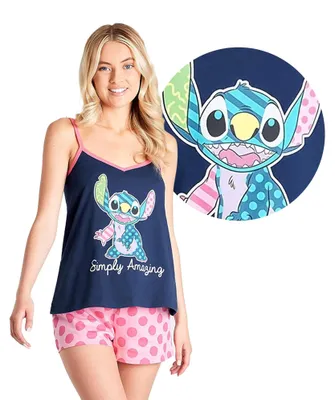 Obrázek produktu pro Pyžamo Disney Stitch, dámská sada noční prádlo Lilo a Stitch, pohodlná domácí souprava