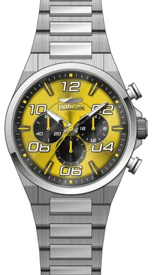 Produktbild von Invicta Speedway 50424 Herrenuhr - Quarzwerk - Edelstahl mit gelbem Zifferblatt - 44 mm