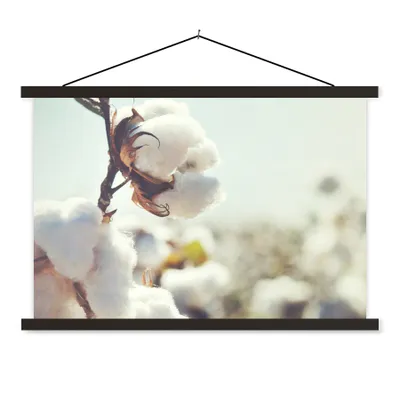 Produktbild von MuchoWow® Textilposter Pflanzen - Blume - Zweig - Natur 60x40 cm mit schwarzem Rahmen - Hölzernes