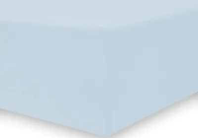 Produktbild von Spannbettlaken 100% Baumwolle Jersey 180 x 200 cm - blau