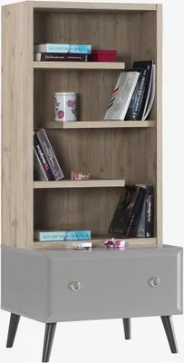 Produktbild von Bücherregal Luna in Grau/Holzoptik