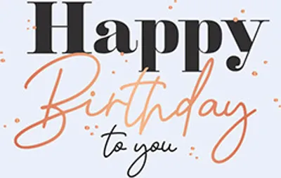 Produktbild von Glückwunschkarte "Happy Birthday to you"
