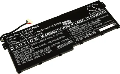 Produktbild von Acer Ersatzakku AC16A8N für Acer Notebook 15,2V 4400mAh 66,9Wh