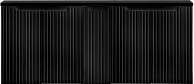 Immagine prodotto di Mobiletto con piano lavabo 'Skelbolu' a 5 ante 140 x 60 x 40 cm scanalato nero