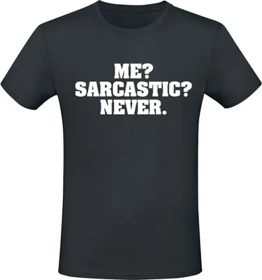 Produktbild von Sprüche T-Shirt Herren Me? Sarcastic? Never. schwarz L