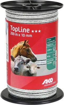 Produktbild von KERBL Weidezaunband Top Line Weiß/Schwarz