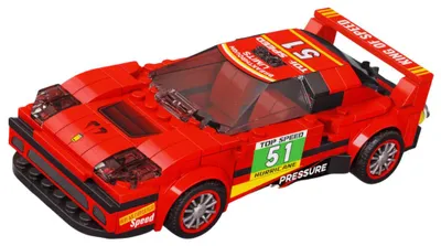 Obrázek produktu pro LEAN Toys 23571 Stavebnice Auto a robot 2 v 1, 329 dílků, červená