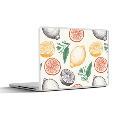 Produktbild von MuchoWow® Laptop Aufkleber Sticker Cover Obst - Vintage - Küche - Muster 31x22.5 cm - Laptop-Deko