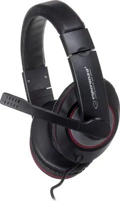 Produktbild von Esperanza EH118 Kopfhörer & Headset Kabelgebunden Kopfband Anrufe/Musik Schwarz Rot