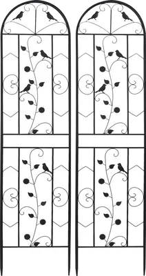 Immagine prodotto di Recinzione da giardino, struttura in metallo robusta, elemento decorativo, colore nero