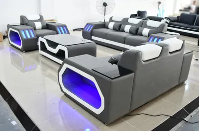 Produktbild von Sofagarnitur Set 3+2+1 Sitzer Couchtisch Garnitur Design Moderne 4tlg Modernes