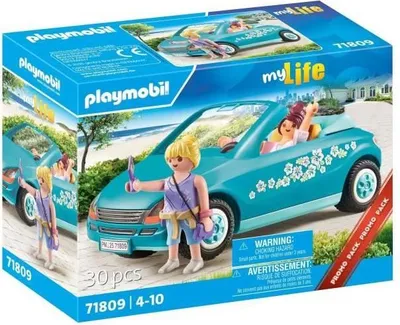 Image de PLAYMOBIL My Life Cabriolet et Jeunes Filles avec Perche a Selfie, 30 pièces, Dès 4 ans