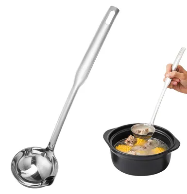 Fettabscheider-Schöpfkelle 32 cm, Edelstahl, Ölfilterlöffel