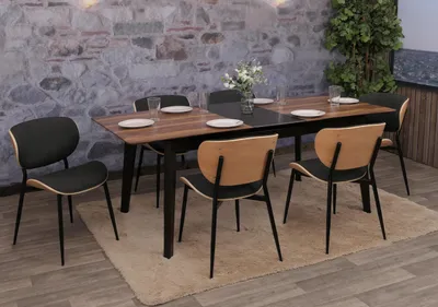 Image de lot de 6 chaises de salle à manger HWC-O45, bois courbé Tissu (370g/m²) Öko-Tex FSC®- ~ naturel, gris foncé