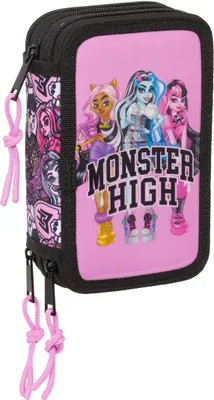 Produktbild von Federmäppchen mit Zubehör Monster High Drama Bunt 12,5 x 19,5 x 5,5 cm 37 Stücke
