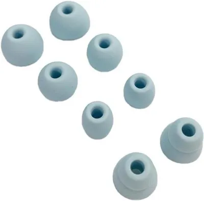 Productafbeelding van Oordopjes Vervangend - Oorkussentjes Siliconen - Muziek Luisteren - Vier Maten - 4 Paar - Waterblauw