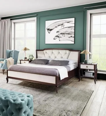 Immagine prodotto di Lussuoso set da letto completo di letto 2х comodini Eleganti mobili in legno