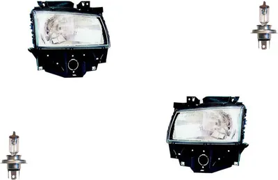 Produktbild von Scheinwerfer passend für VW Transporter T4 96-03 mit H4 Set Links Rechts 7D1941009H 7D1941009E 701941009K 701941017B 7D1941010E 7D19410 Johns