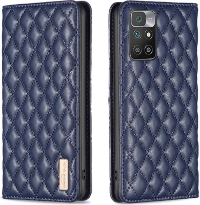 Obrázek produktu pro Redmi 10 Case, Elegantní kožené flipové pouzdro Bookstyle Card Holder se stojánkem pro Xiaomi Redmi 10 Blue